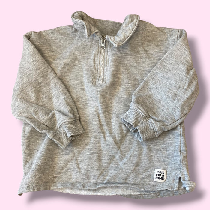 grey H&M quarter zip sweater, 2-3Y