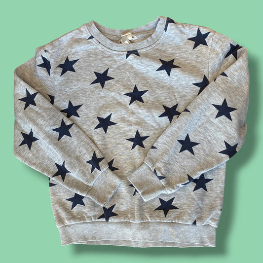 Grey H&M star sweater, 8-10Y
