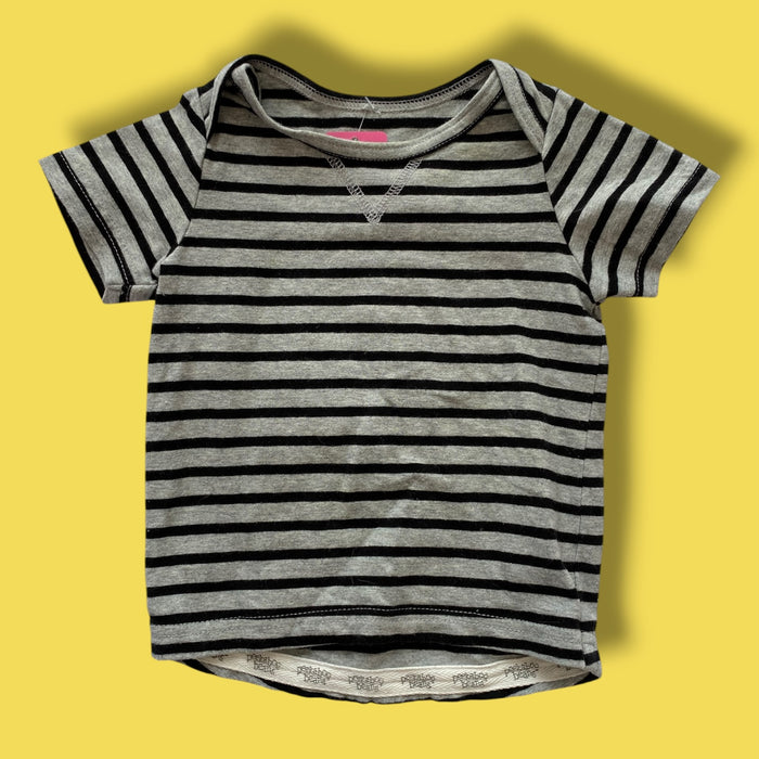 grey peekaboo beans t-shirt, 3-6m