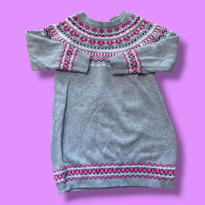 grey Rococo knit sweater dress, 4Y