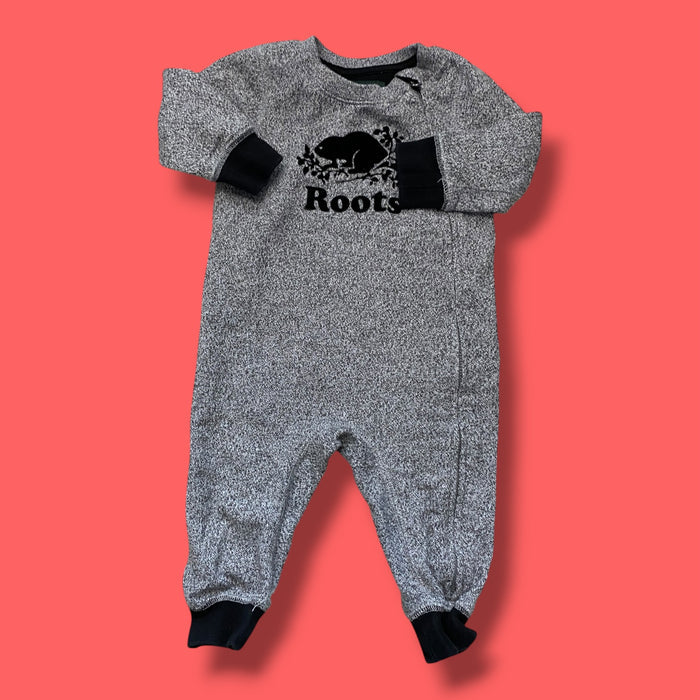 grey Roots heathered romper, 6-12m
