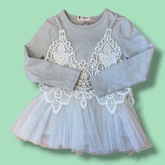 grey Tubagou lace tulle dress, 24m
