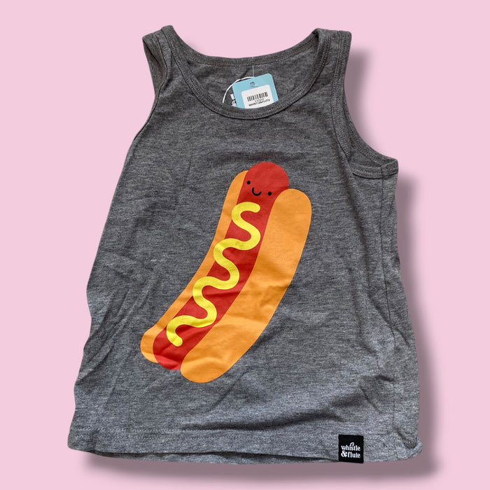 Grey Whistle&Flute Tank, 3-4Y