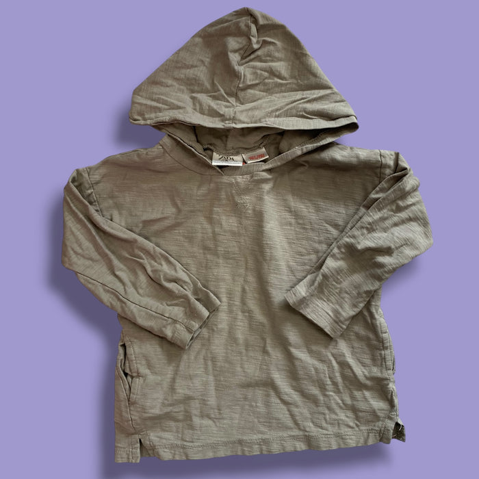 grey Zara hooded long sleeve, 18-24m