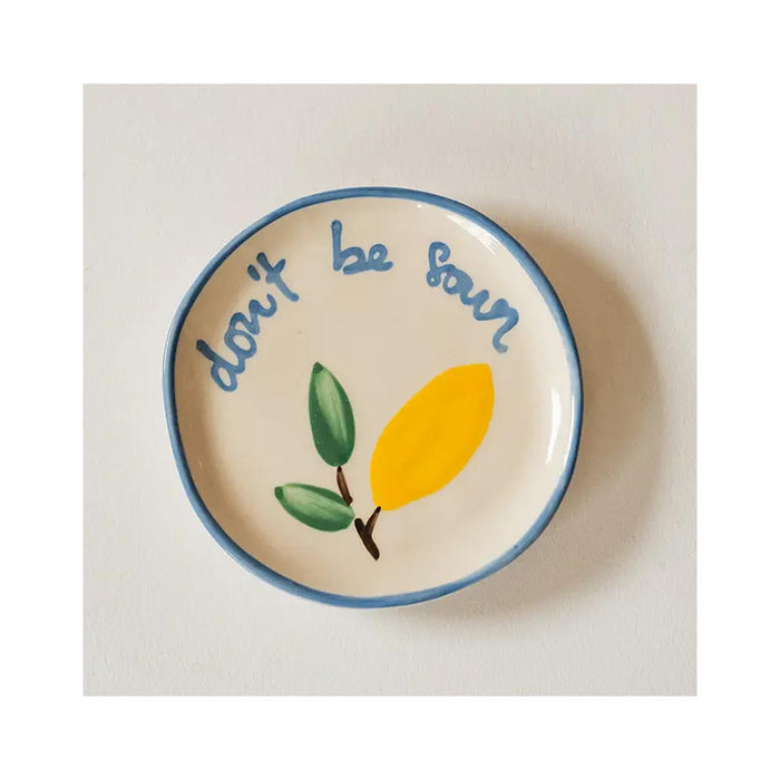 Hand-painted Stoneware Inspiration Coasters - Don't Be Sour