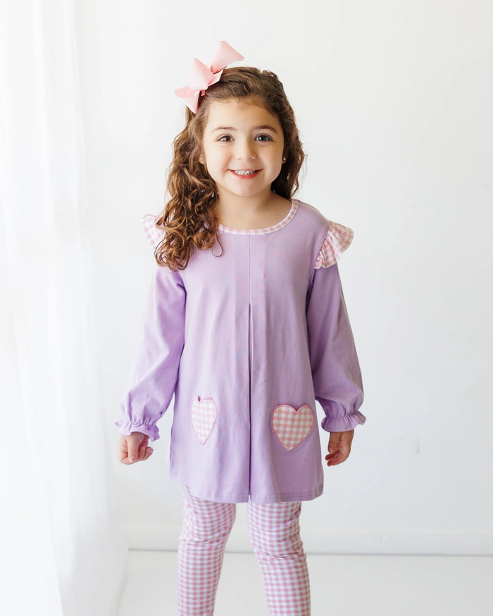 Heart Pocket Pants Set