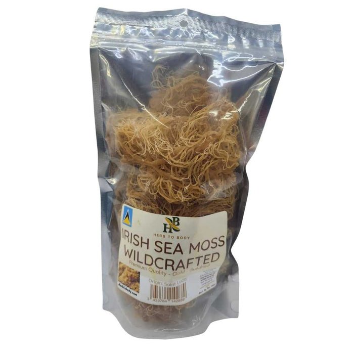 Herb to Body – Irish Sea Moss Wildcrafted (Gold, Sundried) – Origin: Saint Lucia - Yado African & Caribbean Market