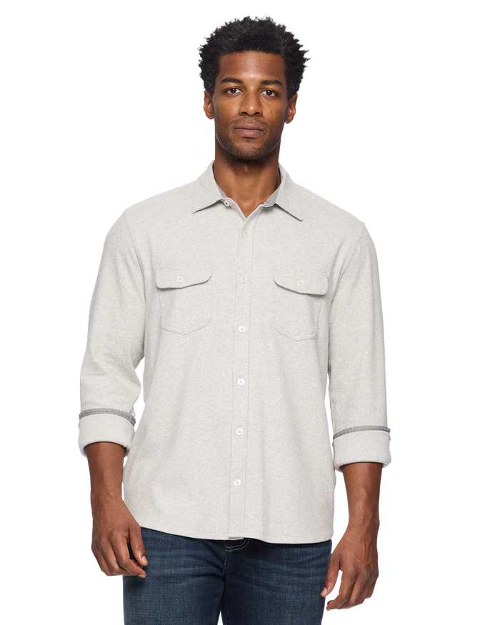 Hero Solid Twill Knit Flannel Shirt