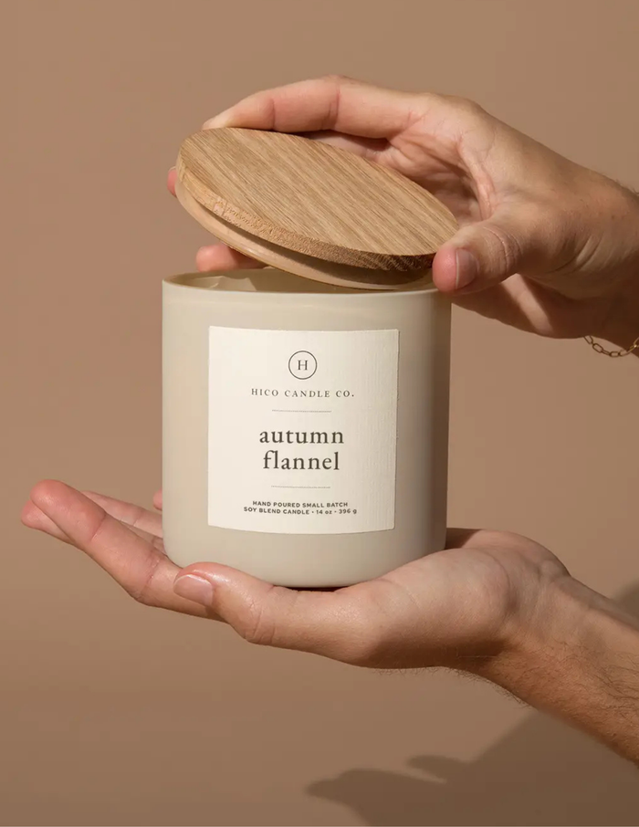 Hico Candle Co.- Autumn Flannel - 14oz. Candle - Tres Chic Boutique