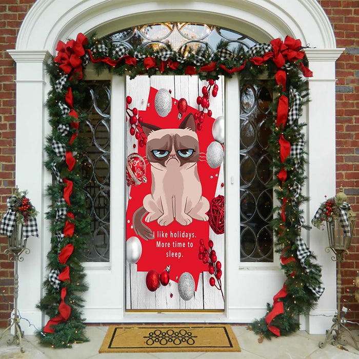 Grumpy Cat Door Cover Holiday Grumpy Cat