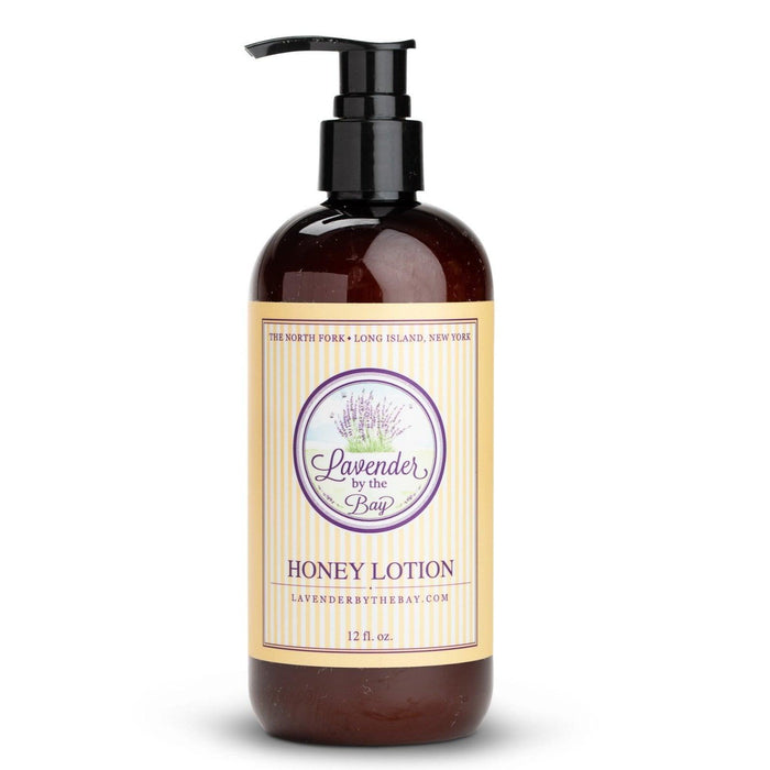 Natural and organic skin care the LBTB Honey lotion bottle on white background