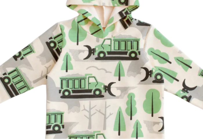 Hoodie - Green Snowplows