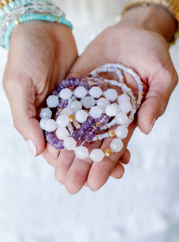 Ice Blue Crystal Cut Bracelet