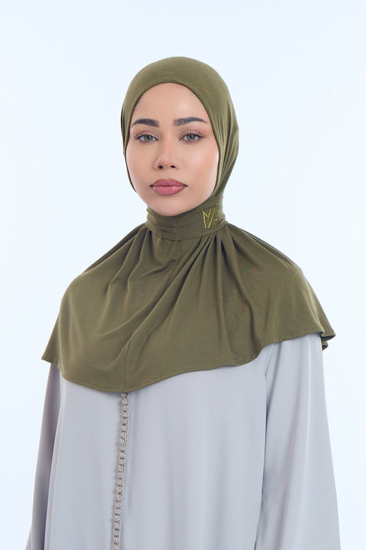 Instant Hijab Bamboo I Olive Khaki
