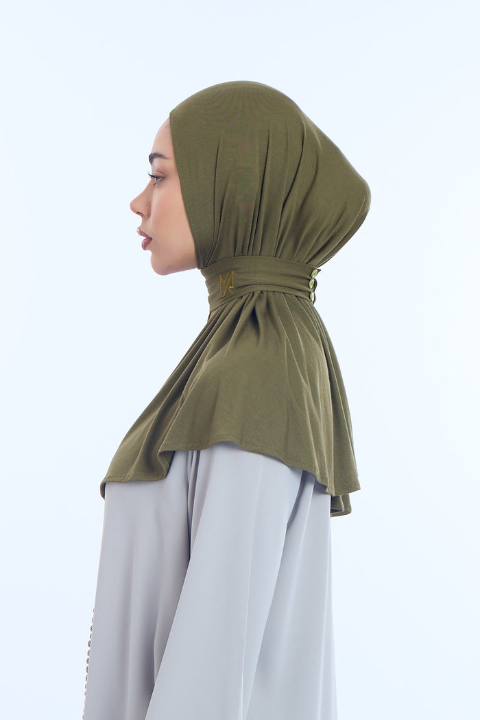 Instant Hijab Bamboo I Olive Khaki