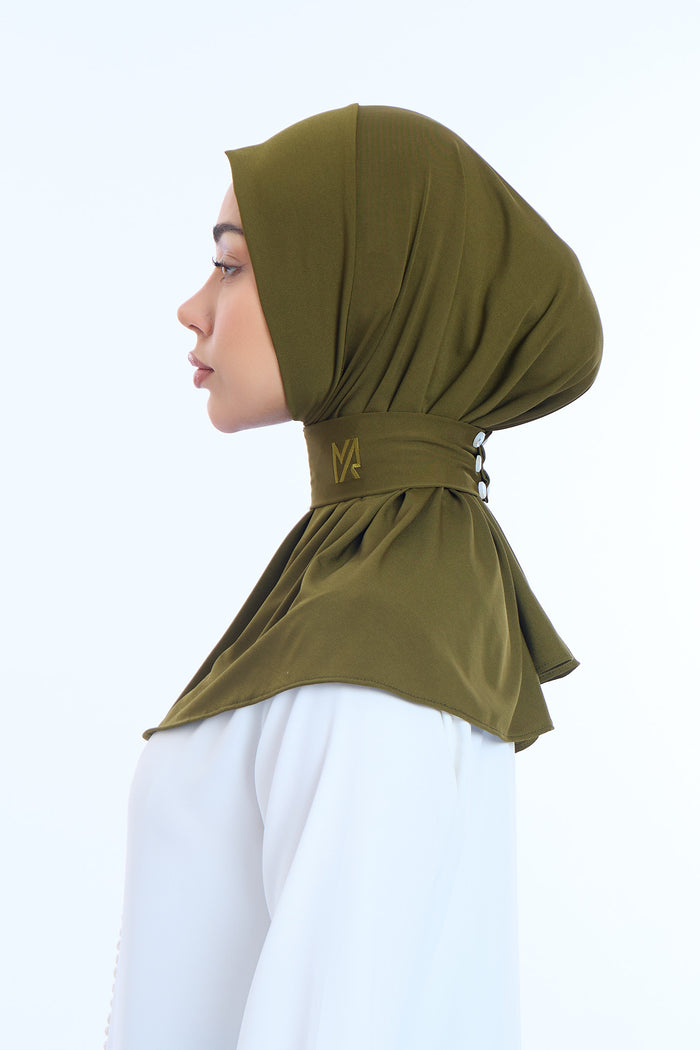 Instant Hijab Premium I Army Green