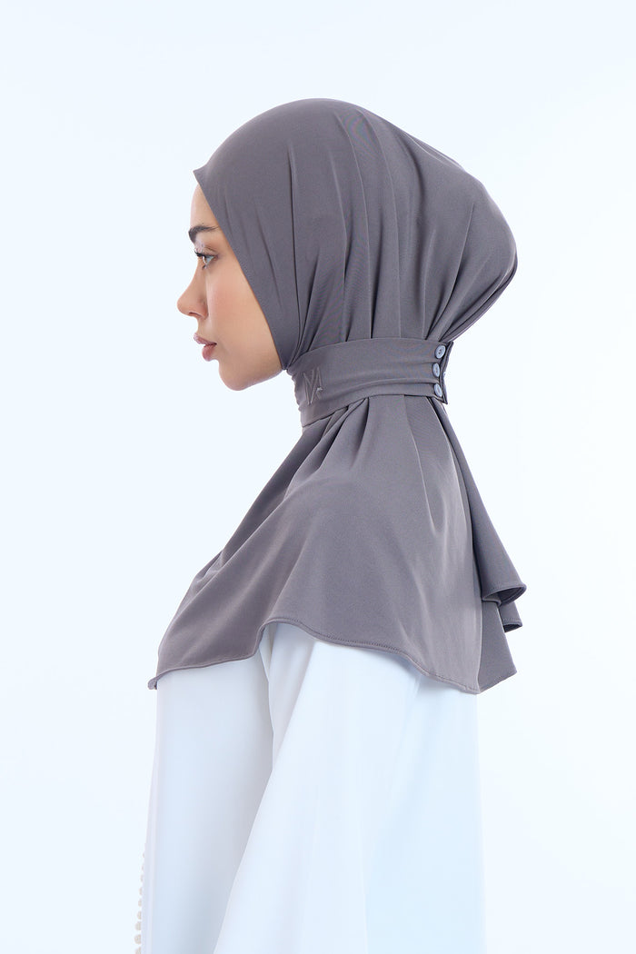 Instant Hijab Premium I Charcoal Grey