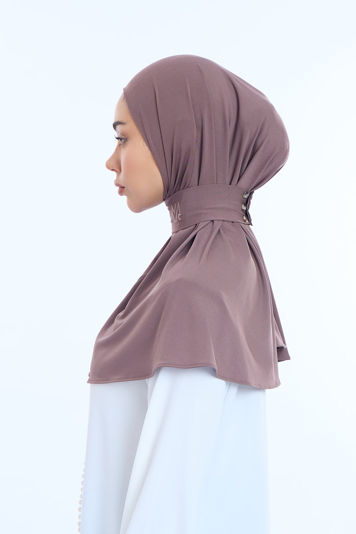 Instant Hijab Premium I  Cocoa Brown