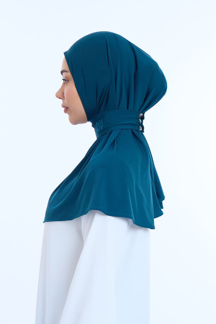 Instant Hijab Premium I Dark Teal Blu