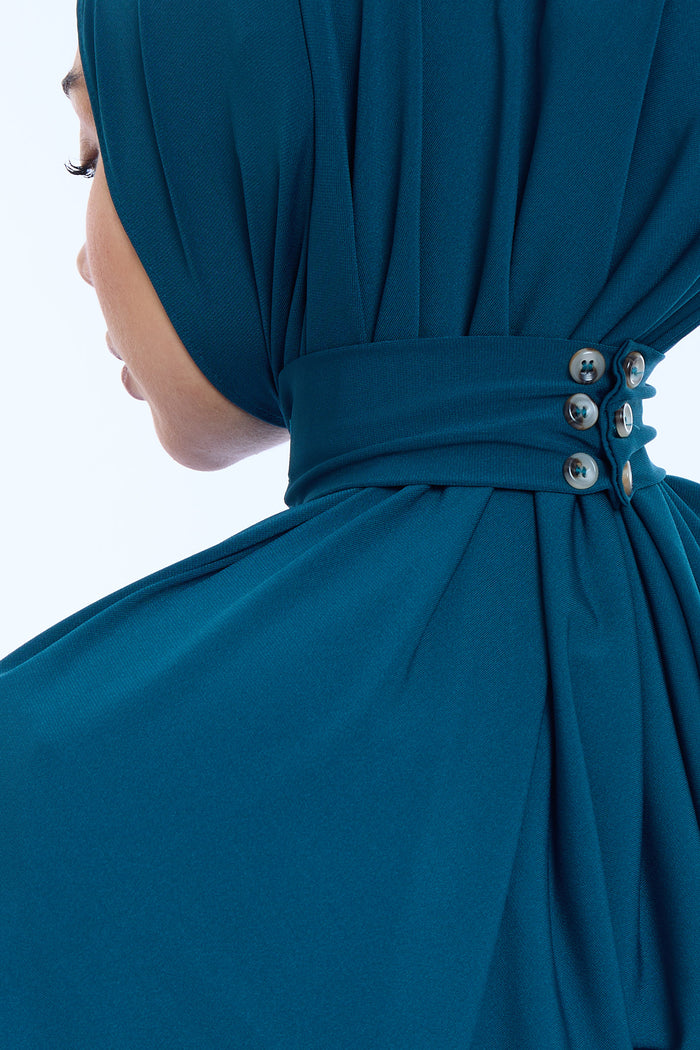 Instant Hijab Premium I Dark Teal Blu