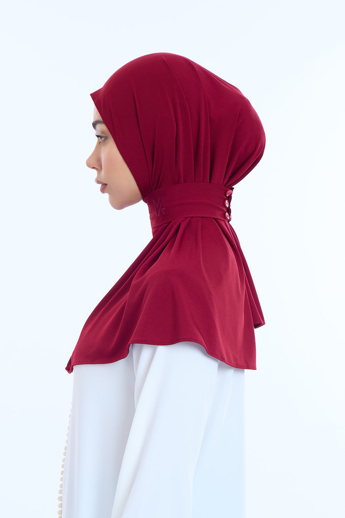 Instant Hijab Premium I Dark Wine