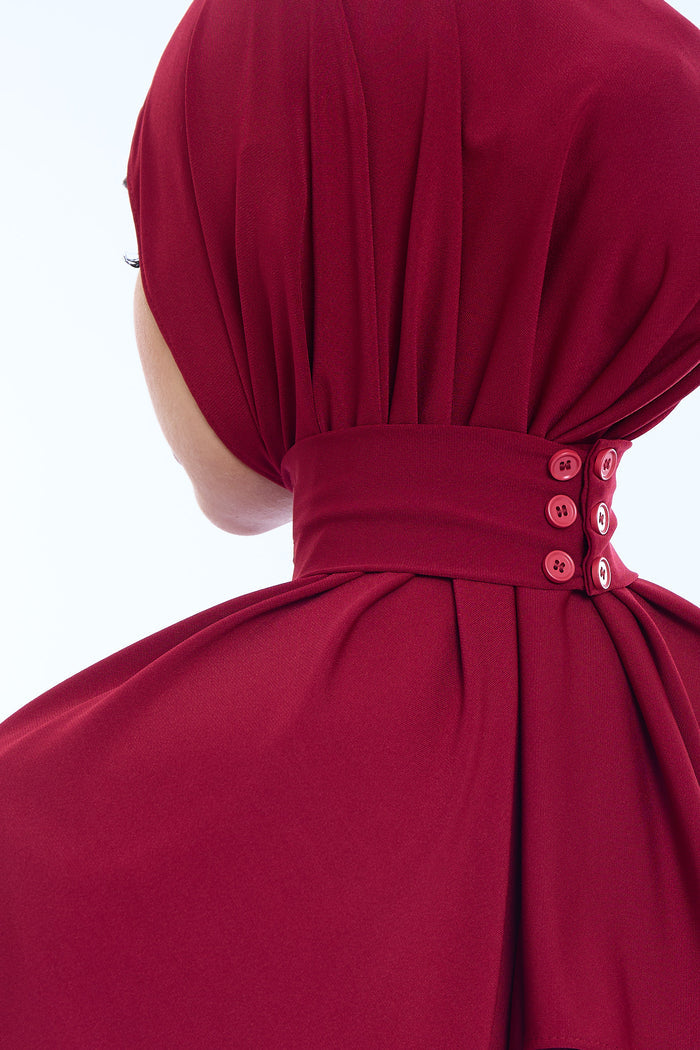 Instant Hijab Premium I Dark Wine