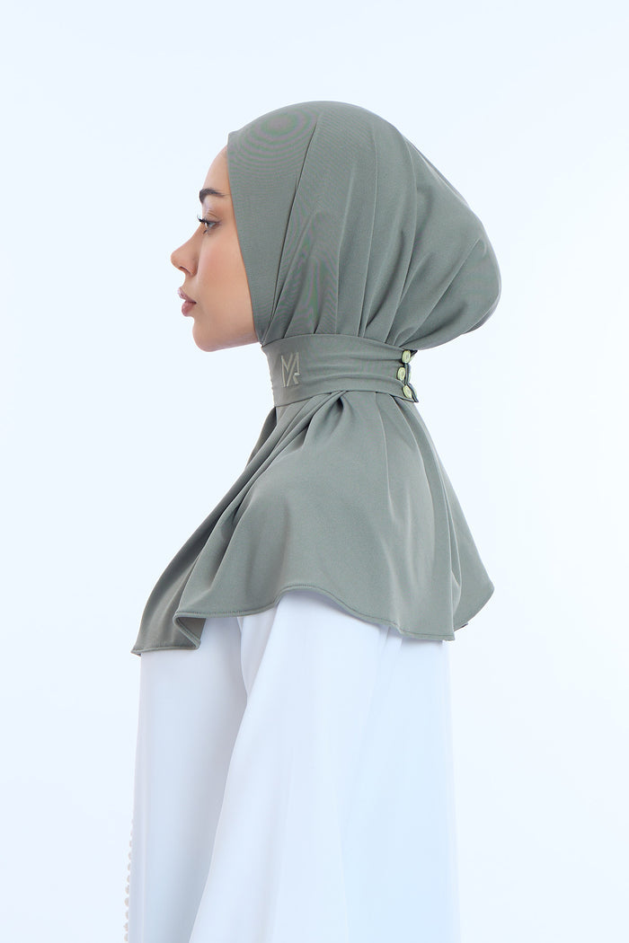 Instant Hijab Premium I Forest Khaki