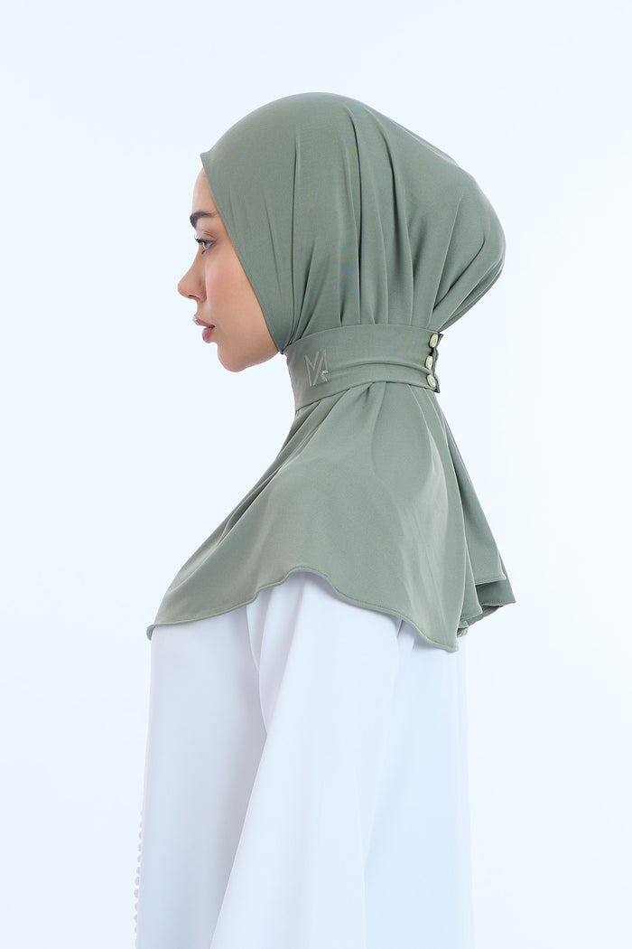Instant Hijab Premium I Moss Green