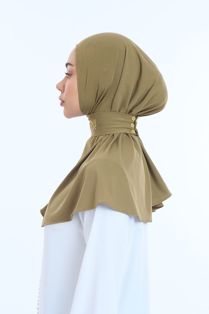 Instant Hijab Premium I Olive Brown