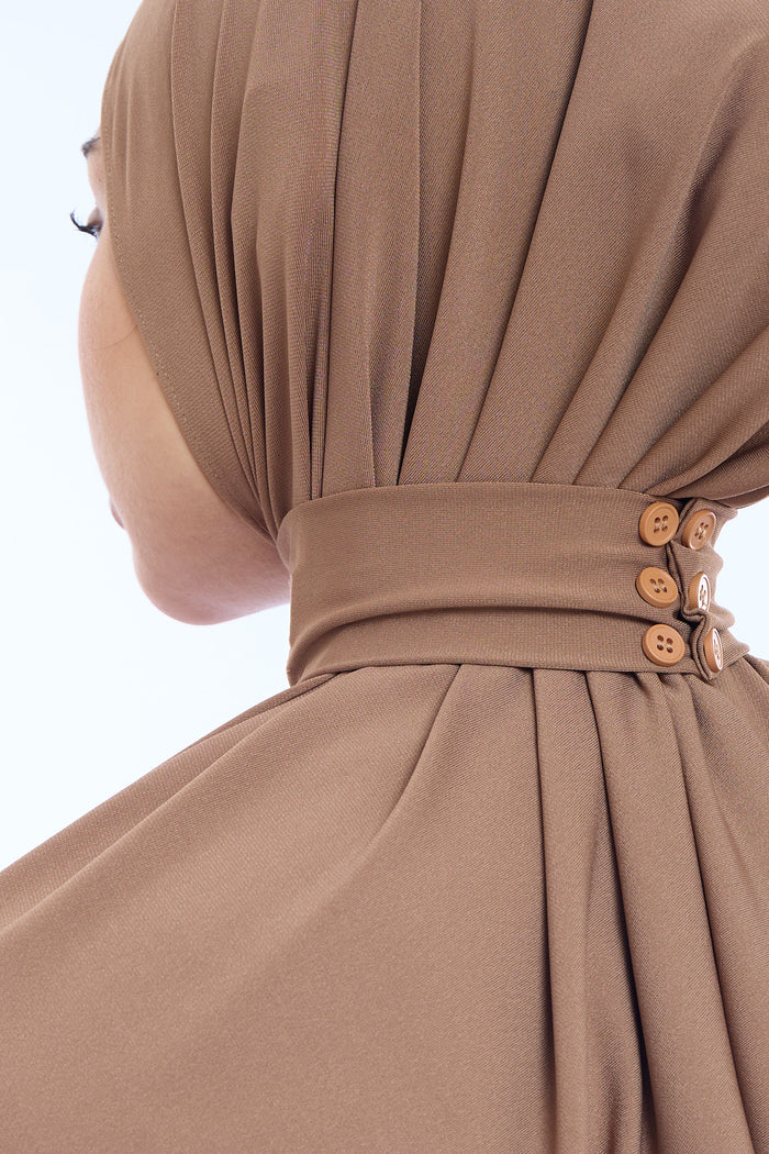 Instant Hijab Premium I  Walnut Brown