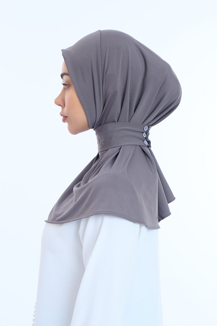 Instant Hijab Premium II Charcoal Grey