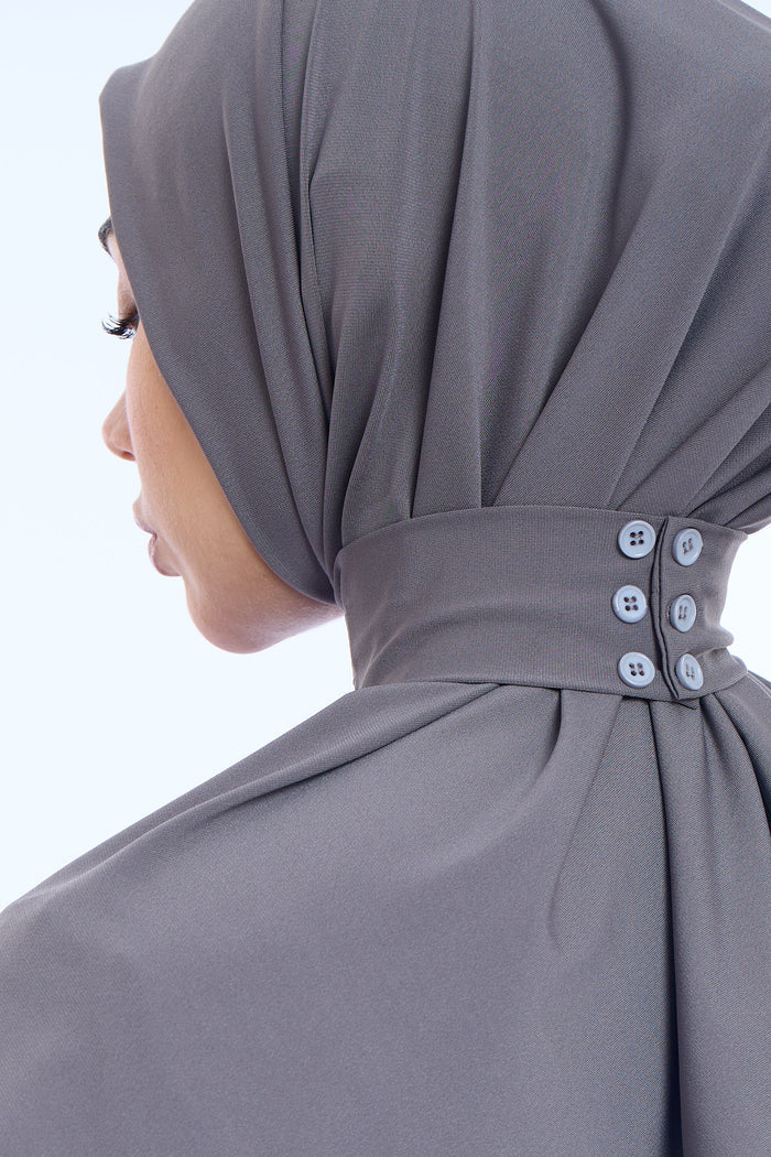 Instant Hijab Premium II Charcoal Grey