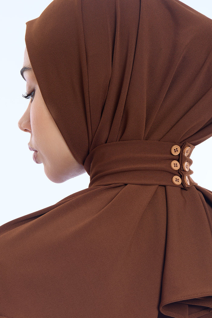 Instant Hijab Premium II Dark Chocolate