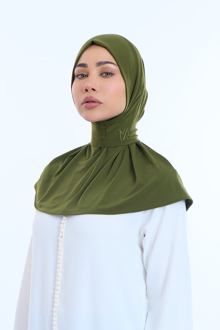 Instant Hijab Premium II Dark Olive