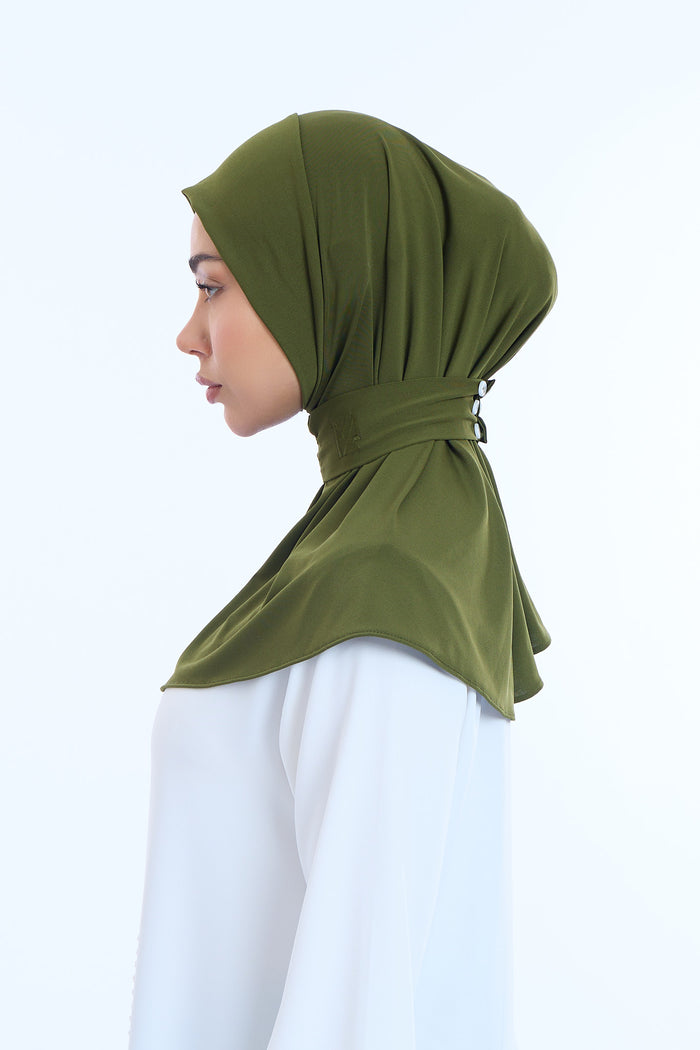 Instant Hijab Premium II Dark Olive