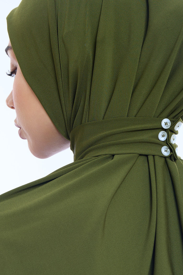 Instant Hijab Premium II Dark Olive