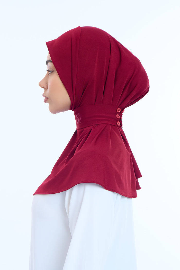 Instant Hijab Premium II Dark Wine