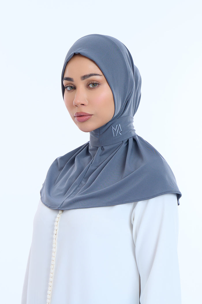 Instant Hijab Premium II  Deep Slate Blue