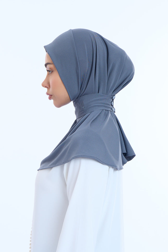 Instant Hijab Premium II  Deep Slate Blue