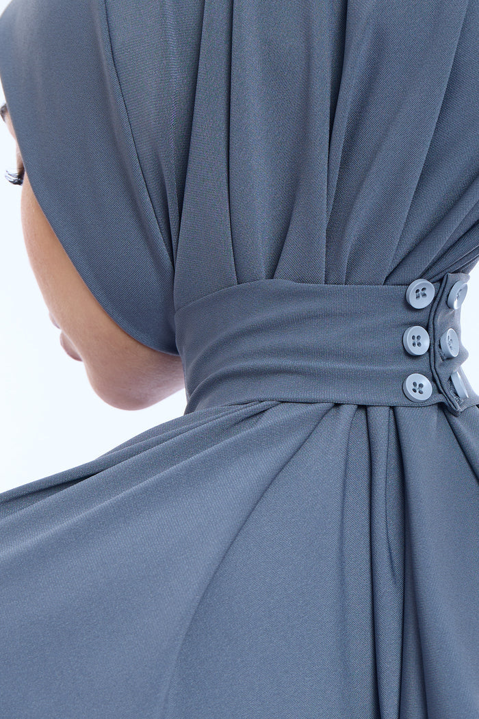 Instant Hijab Premium II  Deep Slate Blue