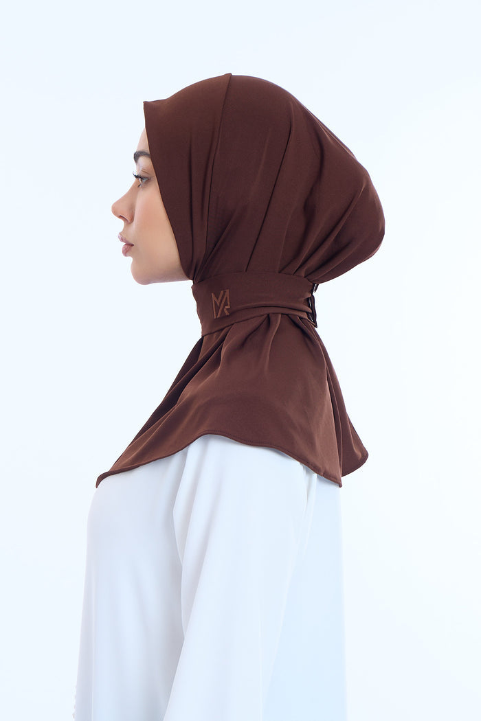 Instant Hijab Premium II Espresso Brown