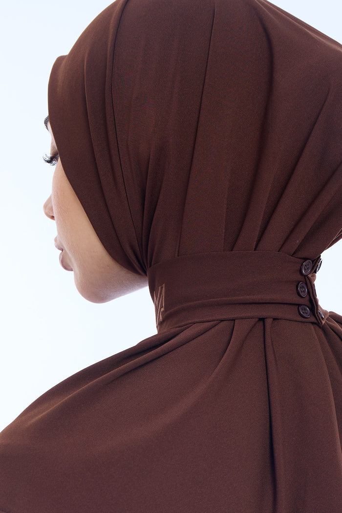 Instant Hijab Premium II Espresso Brown