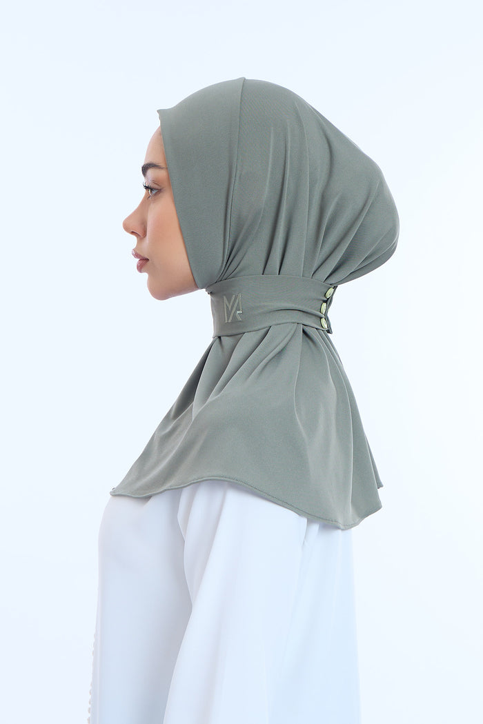Instant Hijab Premium II Forest Khaki