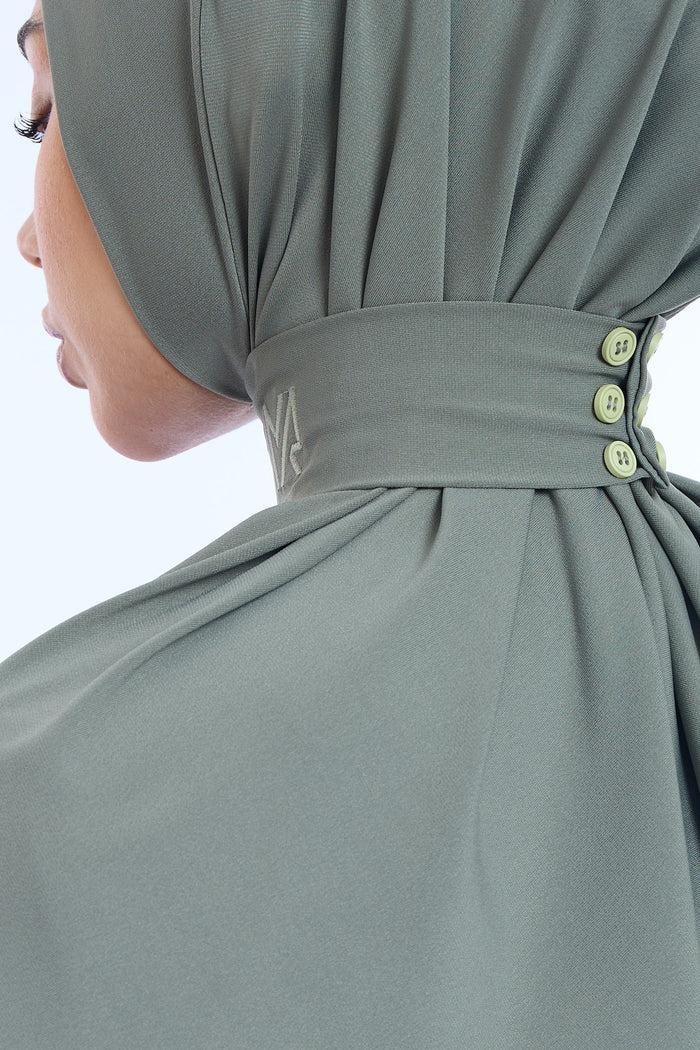 Instant Hijab Premium II Forest Khaki