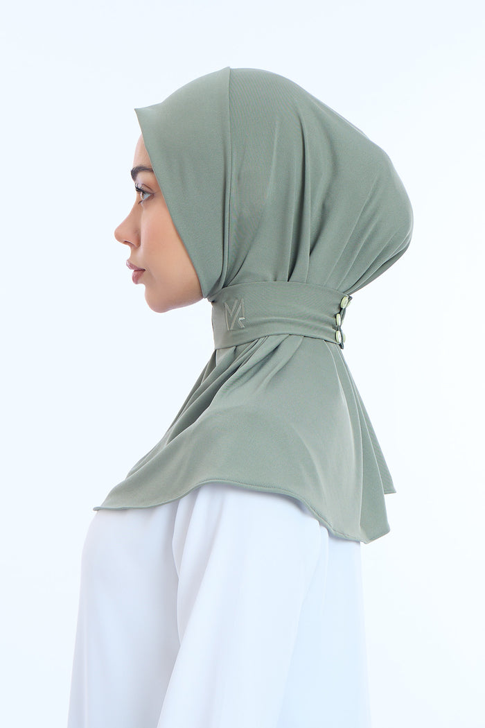 Instant Hijab Premium II Moss Green