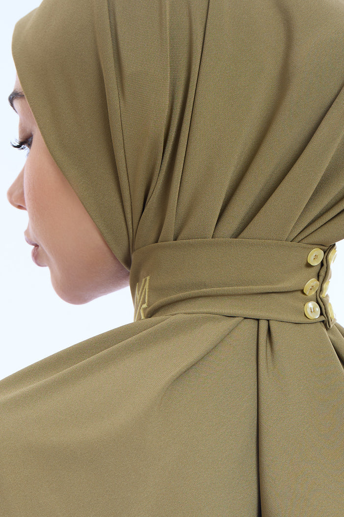 Instant Hijab Premium II Olive Brown