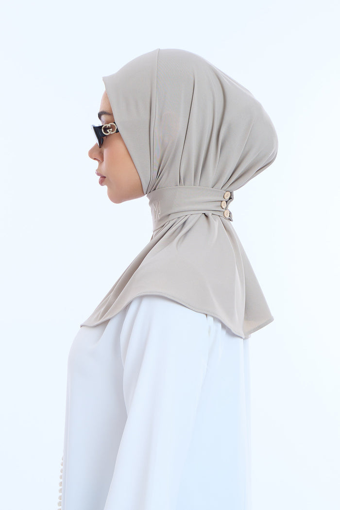 Instant Hijab Premium II Soft Greige