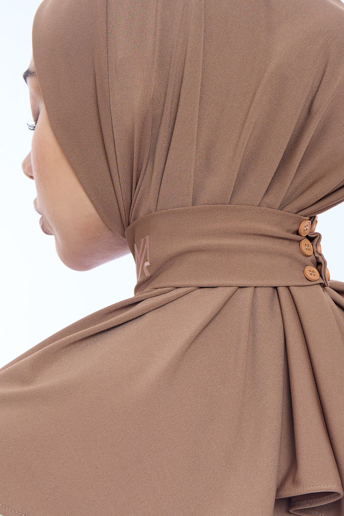 Instant Hijab Premium II  Walnut Brown