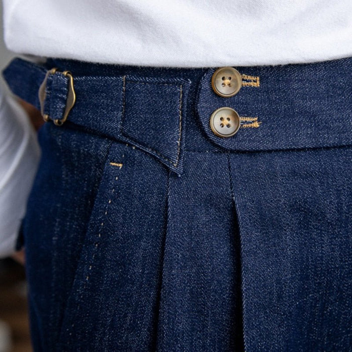 Italian Blue Trousers - AntoniosClothing - Blue