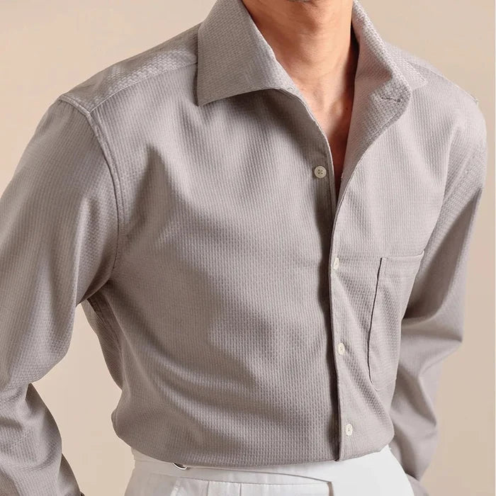 Italian business casual dress shirt - AntoniosClothing - Khaki